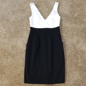 NWT Express Black and White Body Con Dress